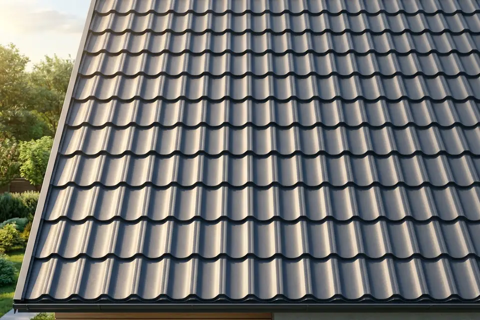 Acoperiș realizat din țiglă metalică clasică